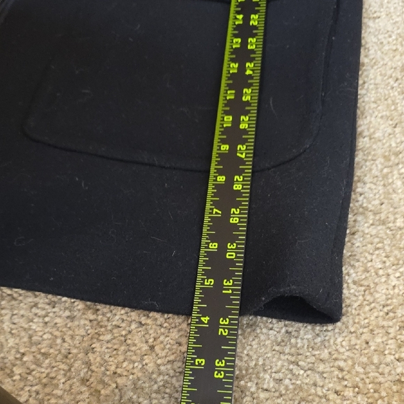 J. Crew Elegant Black Pea Coat with Faux Fur Trim 8 Medium - Picture 8 of 11